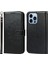 Iphone 13 Pro Telefon Kılıfı Doku Deseni Baskı Düşük Dikiş Tasarım Anti-Drop Pu Deri Cüzdan Kabuğu 6.1 Inç-Siyah (Yurt Dışından) 1