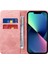 Iphone 13 Mini 5.4 Inç Cep Telefonu Kapağı Rfıd Engelleme Cüzdan Deri Stand Vaka-Pembe (Yurt Dışından) 2