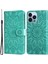 Iphone 13 Pro Max Telefon Kılıfı 6.7 Inç Ayçiçeği Baskılı Pu Deri Telefon Kılıfı Stand Manyetik Flip Kapak Kayış Yeşili (Yurt Dışından) 1