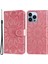 Iphone 13 Pro Max Telefon Kılıfı 6.7 Inç Ayçiçeği Basılı Pu Deri Telefon Kılıfı Stand Manyetik Flip Kapak Strap-Pink ile (Yurt Dışından) 2