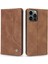Iphone 13 Pro Telefon Kılıfı Otomatik Kapatma Manyetik Retro Pu Deri Flip Cüzdan Stand 6.1 Inç-Kahverengi (Yurt Dışından) 1