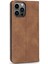 Iphone 13 Pro Telefon Kılıfı Otomatik Kapatma Manyetik Retro Pu Deri Flip Cüzdan Stand 6.1 Inç-Kahverengi (Yurt Dışından) 3