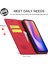 Iphone 13 Pro Telefon Kılıfı Için Lc Güçlü Manyetik Cüzdan Stand Tasarımı Şok Geçirmez Pu Deri Kapak 6.1 Inç-Kırmızı (Yurt Dışından) 2