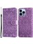 Iphone 13 Pro Max Telefon Kılıfı 6.7 Inç Ayçiçeği Baskılı Pu Deri Telefon Kılıfı Stand Manyetik Flip Kapak Strap-Purple ile (Yurt Dışından) 1