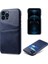 Iphone 13 Pro Telefon Kılıfı Deri Kaplamalı Pc 6.1 Inç Çift Kart Yuvaları Ultra Ince Koruyucu Kabuk Mavisi (Yurt Dışından) 1