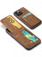 Iphone 13 Pro Max Telefon Kılıfı Tutucu Için Telefon Kickstand Case Rfıd Blowantock Pu Deri+Tpu Kapak-Kahverengi (Yurt Dışından) 2
