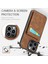 Iphone 13 Pro Max Telefon Kılıfı Tutucu Için Telefon Kickstand Case Rfıd Blowantock Pu Deri+Tpu Kapak-Kahverengi (Yurt Dışından) 3