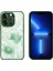 Iphone 13 Pro Max Telefon Kılıfı 6.7 Inç Gül Deseni Temperli Cam+Tpu Kapak Bırak-Kötü Telefon Kılıf Yeşili (Yurt Dışından) 1