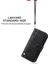 Iphone 13 Pro Max Telefon Kılıfı 6.7 Inç Pu Derili Dönen Dönen Kartı Tutucu Giyim Dayanıklı Retro Doku Stand Cüzdan Telefon Kabuk Black (Yurt Dışından) 3
