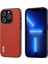 Iphone 13 Pro Max Telefon Kılıfı Koruyucu Kılıf 6.7 Inç Dokulu Pu Deri+Yumuşak Tpu Telefon Kapak-Kırmızı (Yurt Dışından) 1