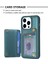 Iphone 13 Pro Max Telefon Kılıfı Deri Kaplamalı Tpu Kapak 6.7 Inç Kart Yuvaları Kickstand Telefon Anti-Çizelge Kılıf Yeşili (Yurt Dışından) 4