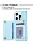 Iphone 13 Pro Max Telefon Kılıfı Deri Kaplamalı Tpu Kapak 6.7 Inç Kart Yuvaları Kickstand Telefon Anti-Çizelge Kılıf Mavisi (Yurt Dışından) 4