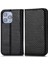 Iphone 13 Pro Max Telefon Kılıfı 6.7 Inç Pu Deri Telefon Flip Cüzdan Kılıfı Izgara Dokusu Manyetik Otomatik Absorlanmış Telefon Kapağı Koruyucu Kabuk Black (Yurt Dışından) 1