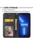 Iphone 13 Pro Max Telefon Kılıfı 6.7 Inç Manyetik Anti-Fingerprint Buzağı Dokusu Pu Deri Kılıf Cüzdan Baskılı Rhombus Desen Telefon Stand Kapağı Strap-Black (Yurt Dışından) 3