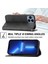 Iphone 13 Pro Max Telefon Kılıfı 6.7 Inç Manyetik Anti-Fingerprint Buzağı Dokusu Pu Deri Kılıf Cüzdan Baskılı Rhombus Desen Telefon Stand Kapağı Strap-Black (Yurt Dışından) 4