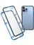 Iphone 13 Pro Telefon Kılıfı 6.1 Inç Metal Tampon+Çift Sandalı Temperli Cam Anti-Peep Manyetik Koruyucu Kapak Mavisi (Yurt Dışından) 1