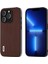 Iphone 13 Pro Max Telefon Kılıfı Koruyucu Kabuk Cowhide Deri Kaplamalı Pc+Tpu Lüks Dokulu Telefon Case-Coffee (Yurt Dışından) 1