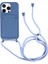 Iphone 13 Pro Max Telefon Kılıfı Sıvı Silikon Kılıf 6.7 Inç Kart Yuvası Strap-Blue ile Koruyucu Telefon Kapağı (Yurt Dışından) 1