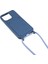 Iphone 13 Pro Max Telefon Kılıfı Sıvı Silikon Kılıf 6.7 Inç Kart Yuvası Strap-Blue ile Koruyucu Telefon Kapağı (Yurt Dışından) 3