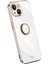 Iphone 13 Mini Telefon Kılıfı Için Halka Kickstand Sırt Kabuğu 5.4 Inç Anti-Damla Elektrapan Altın Kenar Kılıf Yumuşak Tpu Kapak-Beyaz (Yurt Dışından) 2