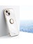 Iphone 13 Mini Telefon Kılıfı Için Halka Kickstand Sırt Kabuğu 5.4 Inç Anti-Damla Elektrapan Altın Kenar Kılıf Yumuşak Tpu Kapak-Beyaz (Yurt Dışından) 4