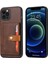 Iphone 13 Pro Telefon Kılıfı Için Birden Çok Kart Yuvası Kickstand Tasarım Pu Deri Kaplamalı Tpu Hibrit 6.1 Inç-Kahverengi (Yurt Dışından) 4