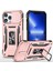 Iphone 13 Pro Telefon Kılıfı 6.1 Inç Slide Faera Cover Fingerprint Önleyici Pc+Tpu Yüzük Kickstand Cep Telefonu Kabuk Golü Altın (Yurt Dışından) 1