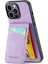 Iphone 13 Pro 6.1 Inç Kart Yuvaları Için Telefon Kapağı Kickstand Pu Deri+Tpu Vaka-Mor (Yurt Dışından) 4