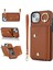 Iphone 13 Mini Telefon Kılıfı Için Zipper Cüzdan Telefon Kapağı Pu Deri Kaplamalı Tpu Döner Yüzük Kickstand-Brown (Yurt Dışından) 1