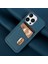 Iphone 13 Pro Max Telefon Kılıfı Için Litchi Doku Telefon Kılıfı Çift Kart Yuvaları Orijinal Cowhide Deri+Pc Kapak Mavisi (Yurt Dışından) 4