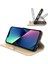 Iphone 13 Pro Max Telefon Kılıfı 6.7 Inç Pu Deri Flip Folio Telefon Kapak Kartı Tutucu Iç Tpu Manyetik Stand Yaşam Anti-Gold (Yurt Dışından) 3