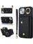 Iphone 13 Mini Telefon Kılıfı Için Zipper Cüzdan Telefon Kapağı Pu Deri Kaplamalı Tpu Döner Yüzük Kickstand-Black (Yurt Dışından) 2