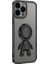 Iphone 13 Pro Max Telefon Kılıfı Tpu 6.7 Inç Spaceman Tasarım Elektrapılaşma Kickstand Anti Drop Kapak Araba Montajı Metal Sac-Siyah (Yurt Dışından) 1