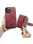 Iphone 13 Pro 6.1-Red Için Çıkarılabilir 2'si Bir Arayla Hırsızlık Anti-Hırsızlık Tasarım Anti-Fall Pu Deri Telefon Kılıfı (Yurt Dışından) 2
