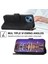Iphone 13 Mini Telefon Kılıfı Için Damla Damlı 5.4 Inç Stand Pu Deri Çizgiler Baskılı Cep Telefonu Kapak Black (Yurt Dışından) 4