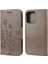 Iphone 13 Pro Telefon Kılıfı Için Çok Yolda Koruyucu Kelebek Çiçek Deri Deri Cüzdan Telefon Stand Kılıfı 6.1 Inç-Grey (Yurt Dışından) 1
