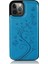 Iphone 13 Pro Telefon Kılıfı Pu Deri Kaplamalı Tpu Çift Manyetik Düğmeler Baskılı Çiçek Kickstand Card Tutucu Scratch-Dayanıklı 6.1 Inç-Dark Mavi (Yurt Dışından) 3