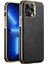 Iphone 13 Pro Telefon Kılıfı 6.1 Inç Pu Deri Kaplamalı Tpu Telefon Kabuğu Kılıfı Iş Elektrografi Anti-Fingerprint Mobil-Black (Yurt Dışından) 1