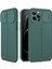 Iphone 13 Pro Max Telefon Kılıfı 6.7 Inç Slayt Kamera Kapağı Litchi Dokusu Fingerprint Önleyici Pc+Tpu Anti-Fall Phone Vaka Yeşili (Yurt Dışından) 1