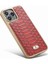 Iphone 13 Pro Max Telefon Kılıfı 6.7 Inç Slip Grip Snake Doku Pu Deri Kaplamalı Pc Arka Kabuk Elektrapan Kenar Cep Telefonu Kapak-Kırmızı (Yurt Dışından) 4