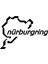 Nürburgring Oto Sticker Siyah 20 cm 1