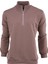 Erkek Mevsimlik Yarım Fermuarlı Dik Yaka Uzun Kollu Armalı Rahat Likralı Pamuklu İki Iplik Sweatshirt 1