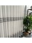 Taç Eteği Gri Çizili 1/2 Seyrek Pile Tül Perde Tek Kanat - Ekru - Gri 100 x 270 cm 1