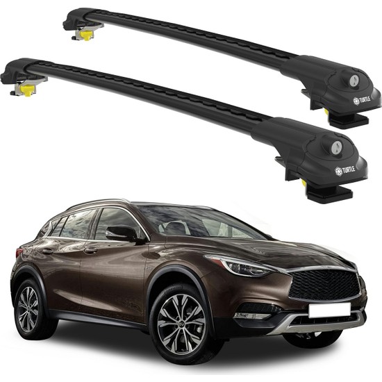 Barras De Techo Para Infiniti QX30 (H15) 2017-2019 - Kit De 2 Barras De Aluminio Gris, Carga Máx. 75 Kg, Modelo ACE-2