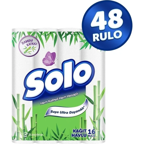 Solo Bambu Katkılı Kağıt Havlu 48 Rulo