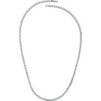 Merano Design 2mm Rhodium Su Yolu Kolye