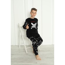 Sharin Erkek Çocuk Desenli Kışlık Welsoft Polar Pijama Takımı 7D-5916