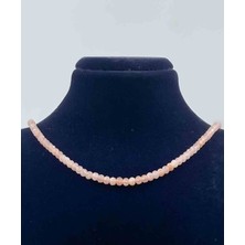 NehirTaş Sertifikalı   Güneş Taşı Doğal Taş Kolye Faset Kesim 3*4 mm