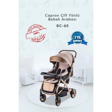 Baby Care 65 Capron Çift Yönlü  Bebek Arabası Gold- Kahve