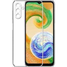 Kvy Samsung Galaxy A04S Kamera Korumalı Süper Silikon Kılıf Ekran Koruyucu